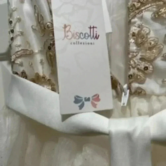 Biscotti‎ Collection Princess Dress White And Gold Girls Size 6 NWT - Picture 7 of 12